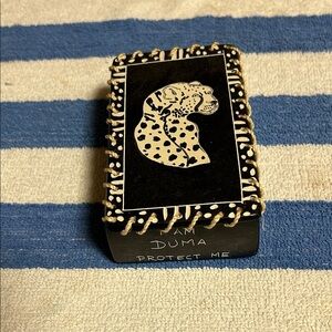 Black and White Leopard Trinket Box